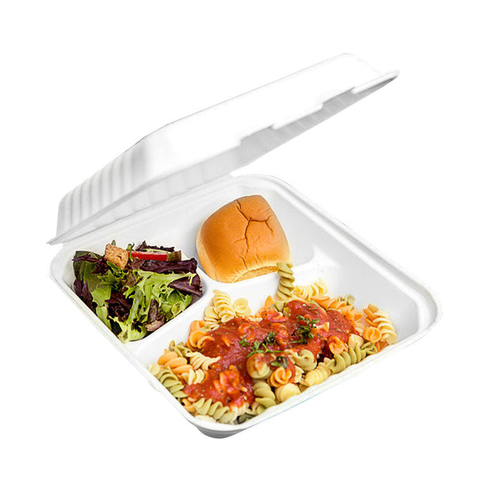 Bagasse Hinged Containers