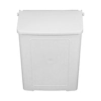 rectangular white bin with flap, Plastic Sanitary Napkin Disposal Unit, WASHROOM CARE, SANITARY NAPKINS & DISPENSERS, 3014