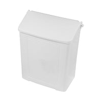 rectangular white bin with flap, Plastic Sanitary Napkin Disposal Unit, WASHROOM CARE, SANITARY NAPKINS & DISPENSERS, 3014