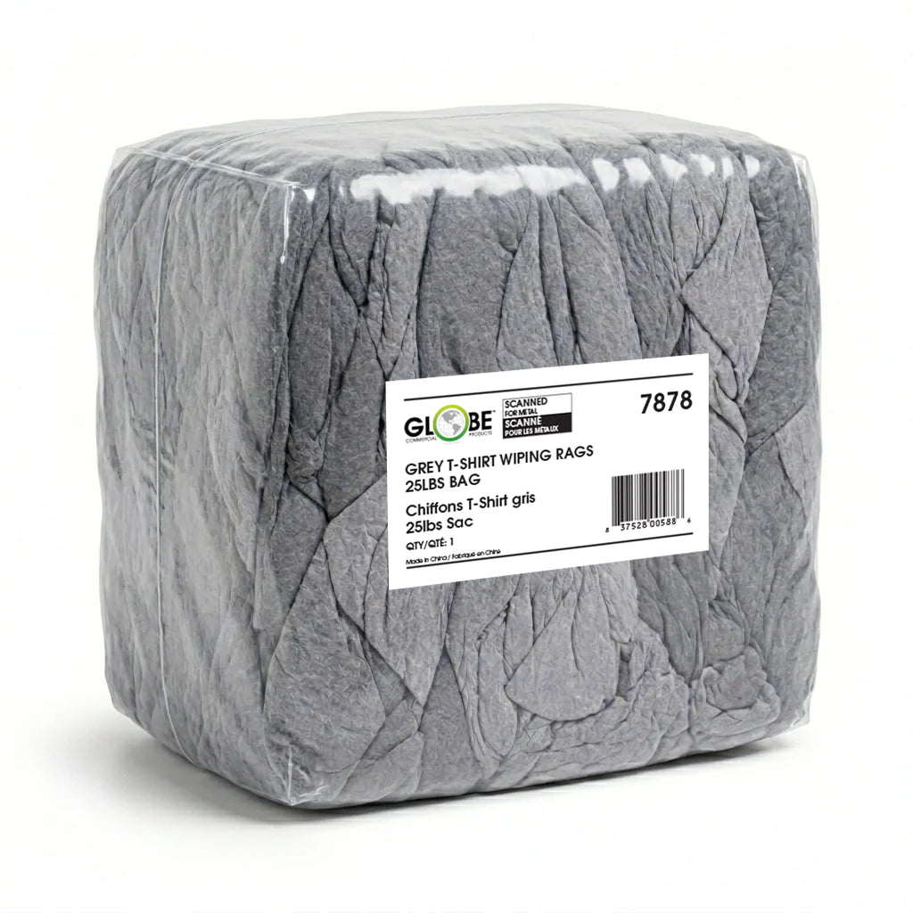 Grey T-Shirt Wiping Rags