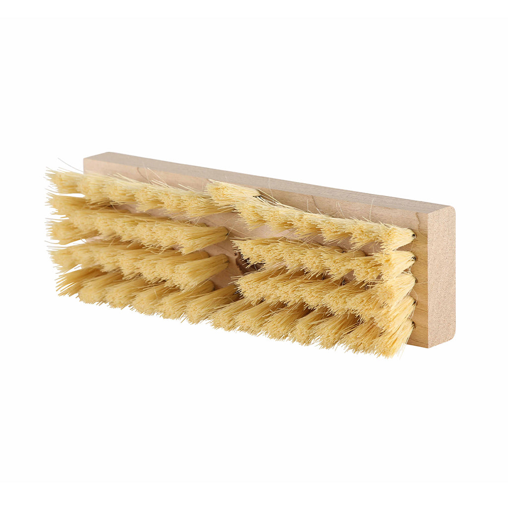 natural wood and with natural color brissels brush view, 8 Inch Natural Fiber Deck Scrub Head, FLOOR CLEANING, DECK BRUSHES, 4251