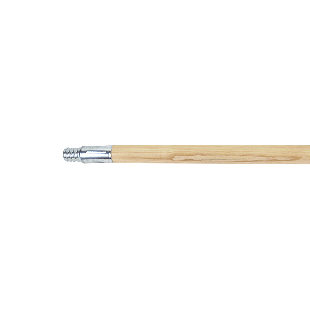 wooden mop stick with metal tip screw, Threaded Metal-Tip Lacquered Wood Handle, SIZE, 1 5/16Th Inch X 54 Inch, FLOOR CLEANING, HANDLES, 4075,4076,4089