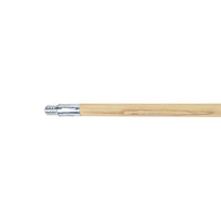 wooden mop stick with metal tip screw, Threaded Metal-Tip Lacquered Wood Handle, SIZE, 1 5/16Th Inch X 54 Inch, FLOOR CLEANING, HANDLES, 4075,4076,4089