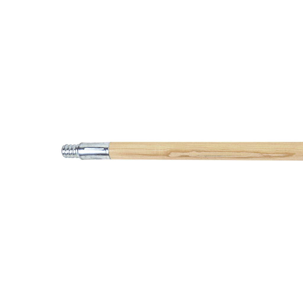 wooden mop stick with metal tip screw, Threaded Metal-Tip Lacquered Wood Handle, SIZE, 1 5/16Th Inch X 54 Inch, FLOOR CLEANING, HANDLES, 4075,4076,4089