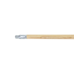 wooden mop stick with metal tip screw, Threaded Metal-Tip Lacquered Wood Handle, SIZE, 1 5/16Th Inch X 54 Inch, FLOOR CLEANING, HANDLES, 4075,4076,4089