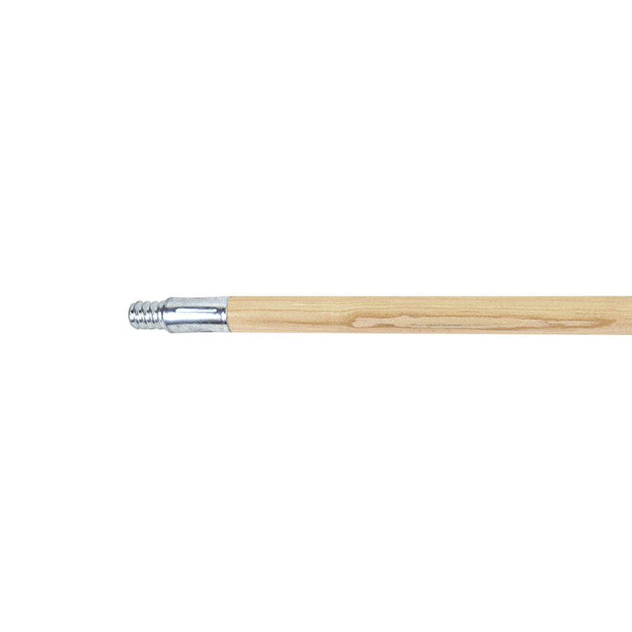 wooden mop stick with metal tip screw, Threaded Metal-Tip Lacquered Wood Handle, SIZE, 1 5/16Th Inch X 54 Inch, FLOOR CLEANING, HANDLES, 4075,4076,4089