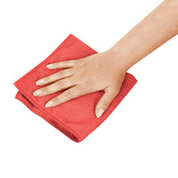 16 Inch X 16 Inch 240 Gsm Microfiber Cloths, COLOR, Red, Package, 20 Packs of 10, MICROFIBER, CLOTHS, Best Seller, COVID ESSENTIALS, 3130R