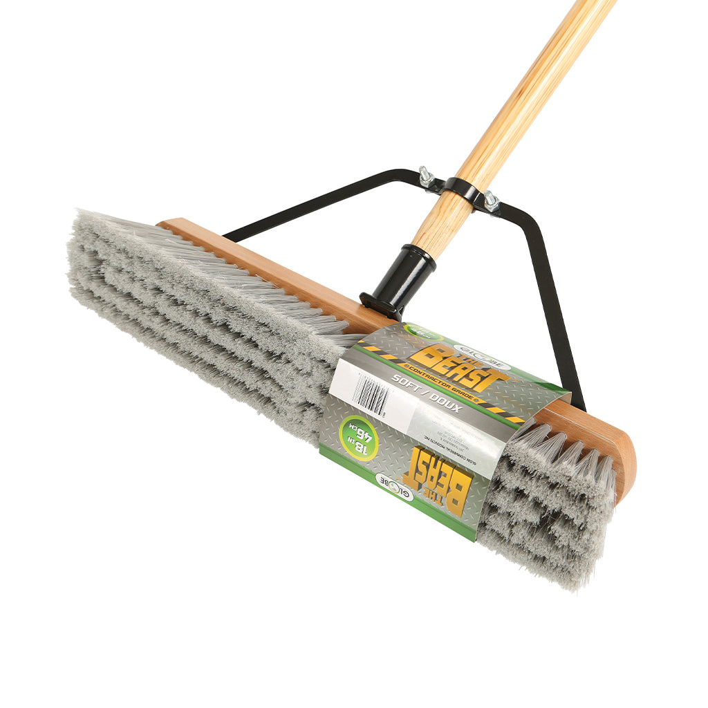 The Beast™ Assembled Wood Block Contractor Push Brooms
