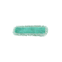 green mop pad with white and green twist fringe strands and dark green binding 18inch, Green Microfiber Dry Pad With Fringe, SIZE, 24 Inch, MICROFIBER, FLOOR PADS, 3324