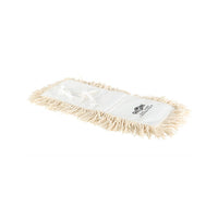 static cling dust mop close up 18inch x 5inch natural tie-on, Cotton Tie-On Dust Mop Head, SIZE, 18 Inch X 5 Inch, FLOOR CLEANING, DUST MOPS, 3550