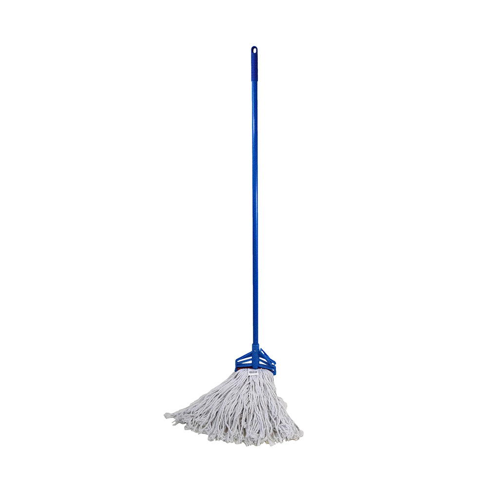 mop with synthetic thread strands with quick release handle, Syn-Pro® Synthetic Narrow Band Wet White Cut End Mop, SIZE, 32 Oz, FLOOR CLEANING, WET MOPS, 3089