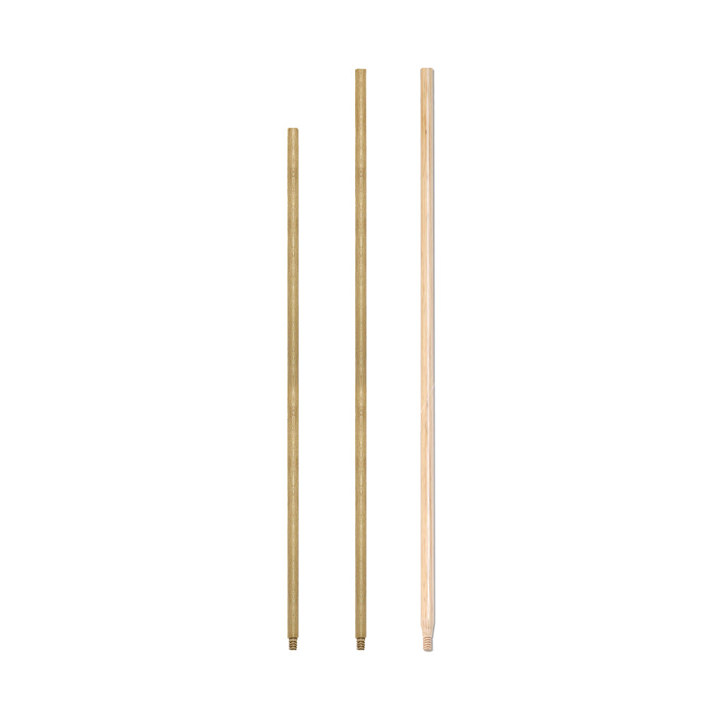 wooden mop stick with screw tip, Threaded Lacquered Wood Handle, SIZE, 1 5/16Th Inch X 54 Inch, FLOOR CLEANING, HANDLES, 4070,4071,4072