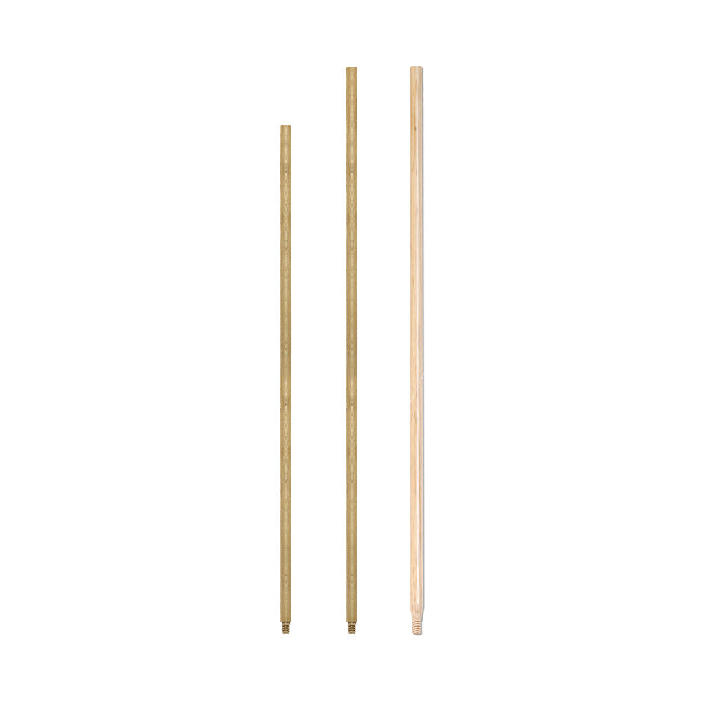wooden mop stick with screw tip, Threaded Lacquered Wood Handle, SIZE, 1 5/16Th Inch X 54 Inch, FLOOR CLEANING, HANDLES, 4070,4071,4072