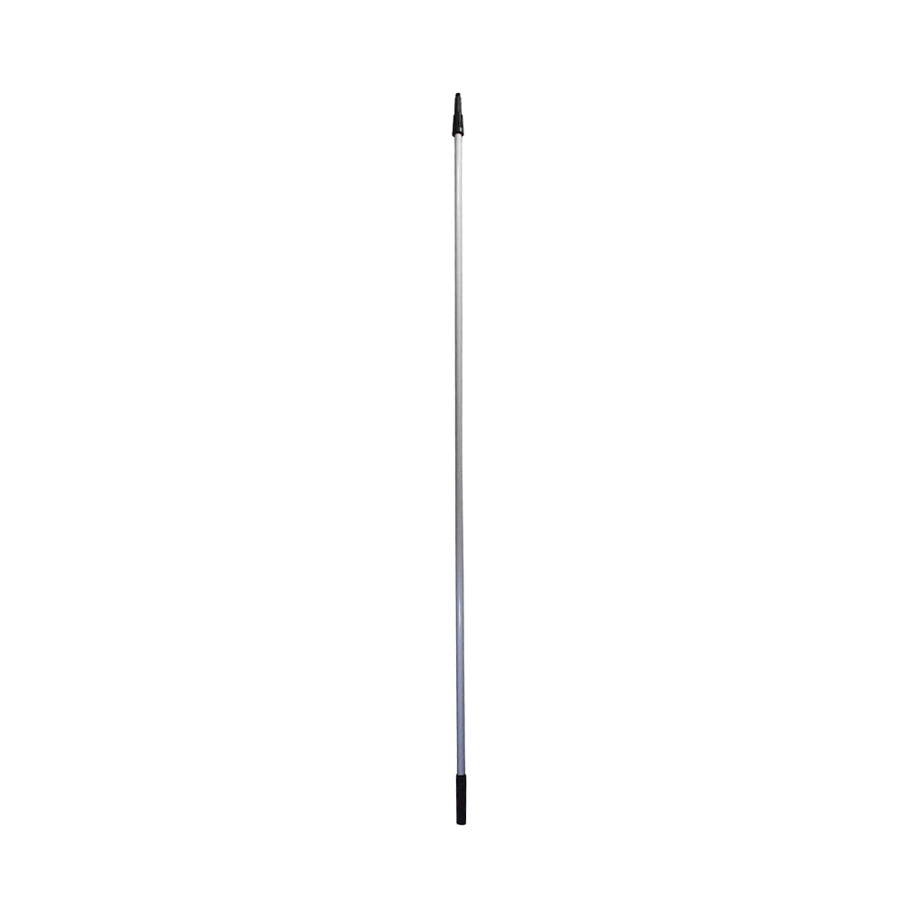 silver extension pole with black top grip and screw twist end 15ft, Extension Pole, SIZE, 15Ft / 3 Piece, GENERAL CLEANING, WINDOW CARE, 4473