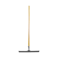 silver head squeegee with black rubber with wooden handle, Assembled 24 Inch Straight Squeegee With 54 Inch Tapered Wood Handle, FLOOR CLEANING, FLOOR SQUEEGEES, 4094