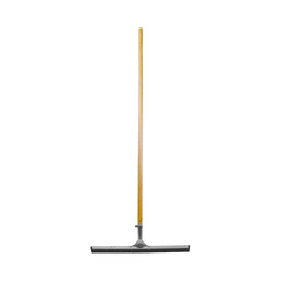 silver head squeegee with black rubber with wooden handle, Assembled 24 Inch Straight Squeegee With 54 Inch Tapered Wood Handle, FLOOR CLEANING, FLOOR SQUEEGEES, 4094